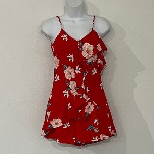 MDS Floral Ruffle Romper Size XS